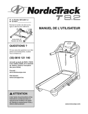 NordicTrack T 9.2 Treadmill French Manual