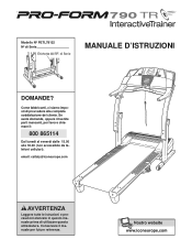 ProForm 790tr Treadmill Italian Manual