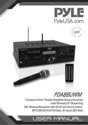 Pyle PDA8BUWM Instruction Manual