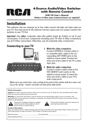 RCA VH911 Owner/User Manual: VH911