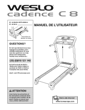 Weslo Cadence C 8 Treadmill French Manual