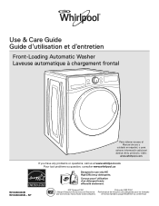Whirlpool WFW97HEDBD Use & Care Guide