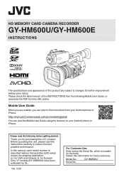 JVC GY-HM600U GY-HM600U Instruction Manual (135 pages)