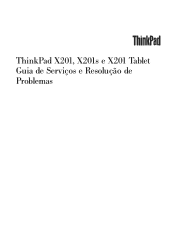 Lenovo ThinkPad X201s (Brazilian-Portuguese) Service and Troubleshooting Guide