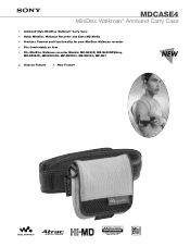 Sony MZ-NH900 Marketing Specifications for MDCASE4