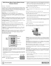 Bosch DS915 Installation Instructions