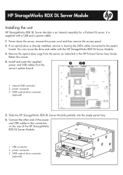 HP AJ765A HP StorageWorks RDX DL Server Module getting started guide (5697-7882, March 2009)