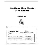 HP Neoware e90 NeoLinux Thin Clients User Manual