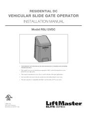 LiftMaster RSL12VDC RSL12VDC Installation Manual