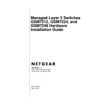 Netgear GSM7248 GSM7212 Hardware manual