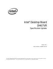 Intel DH67VR DH67VR Specification Update