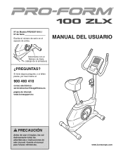 ProForm 100 Zlx Bike Spanish Manual