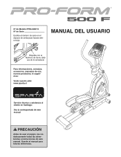 ProForm 500 F Elliptical Spanish Manual