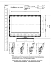 Sony KDL-32S2000 Dimensions Diagrams