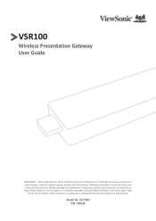 ViewSonic VSR100 User Guide English