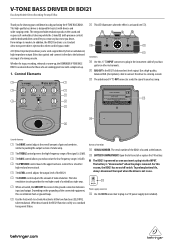 Behringer V-TONE BASS DRIVER DI BDI21 Manual