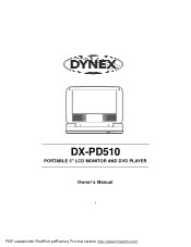 Dynex DX-PD510 User Manual (English)