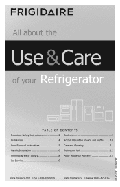 Frigidaire FFHT2117PS Use and Care Guide