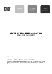 HP Designjet A3/B How to get good color accuracy in a Proofing Workflow - User Manual