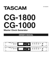 TASCAM CG-1800 Owners Manual