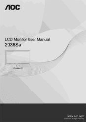 AOC 2036Sa User's Manual 2036Sa