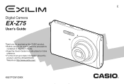 Casio EX-Z75PK User Manual