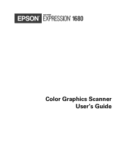 Epson Expression 1680 Special Edition User Manual (w/EPSON TWAIN software)