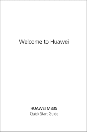 Huawei M835 Quick Start Guide