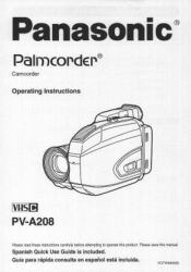 Panasonic PV-A208 PVA208D User Guide