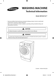 Samsung WF435ATGJRA/A1 Trouble Shooting Guide User Manual Ver.1.0 (English, French, Spanish)