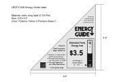 Coby LEDTV1326 Energy Guide Label