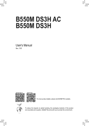 Gigabyte B550M DS3H AC User Manual