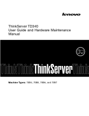 Lenovo ThinkServer TD340 (English) User Guide and Hardware Maintenance Manual