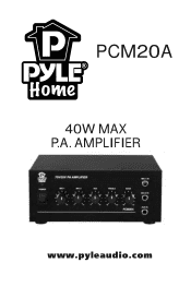Pyle PCM20A PCM20A Manual 1