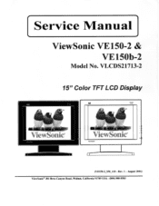 ViewSonic VE150 Service Manual