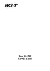 Acer AL1716 AL1716v Service Guide