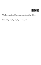 Lenovo ThinkPad Edge E31 (Czech) Service and Troubleshooting Guide