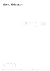 Sony Ericsson K330 User Guide