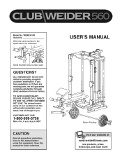 Weider Club 560 English Manual
