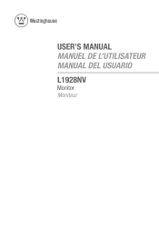 Westinghouse L1928NV User Manual