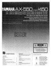 Yamaha AX-550 Owner's Manual