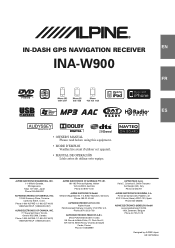 Alpine INA-W900 Owner's Manual (English)