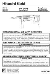 Hitachi DH24PE Instruction Manual