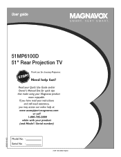 Magnavox 51MP6100D User manual,  English (US)