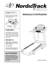 NordicTrack T20.0 Treadmill Italian Manual