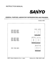 Sanyo SRR-72GD-MED Instruction Manual