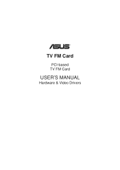 Asus TV FM 7134 TV FM 7135 card English edition user's manual, version E1612.