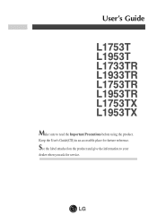 LG L1753T-BF Owner's Manual (English)