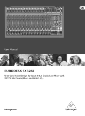 Behringer EURODESK SX3282 Manual