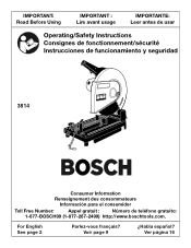Bosch 3814 Operating Instructions
